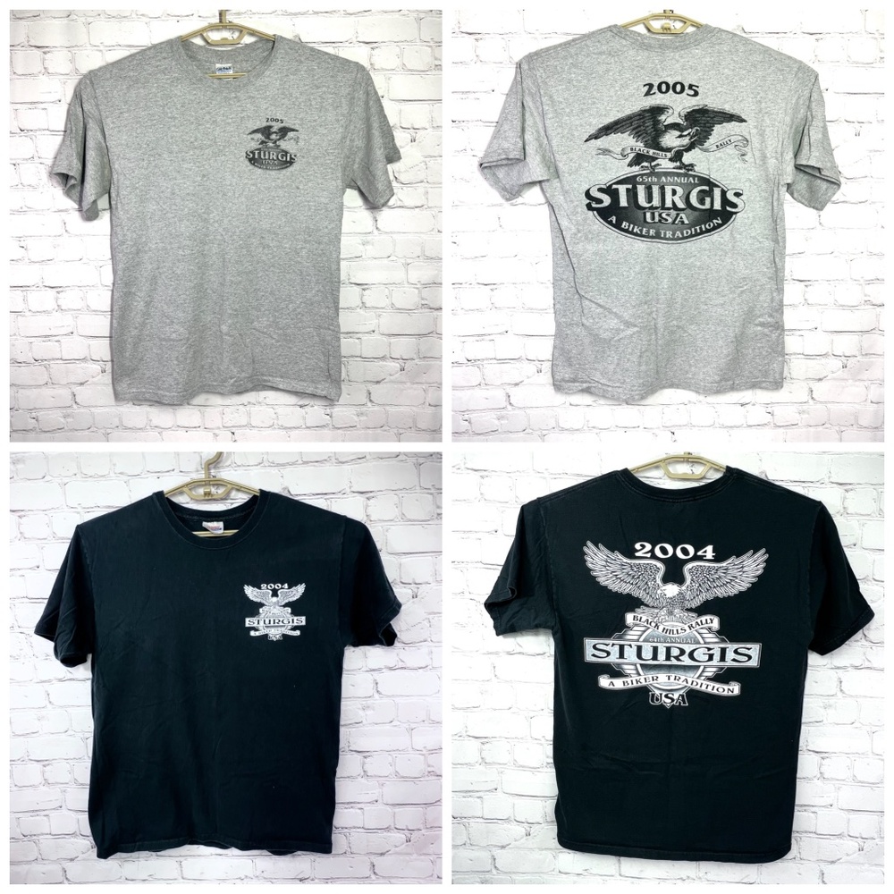 🏍️|•HARLEY-DAVIDSON•| 2 Pre-Loved Surgis T-Shirts 2004 2005 Size Med & Large
